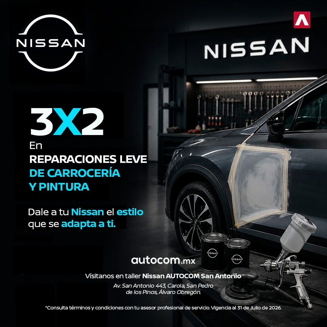 3x2 en reparaciones leves de carrocería y pintura en Nissan Autocom